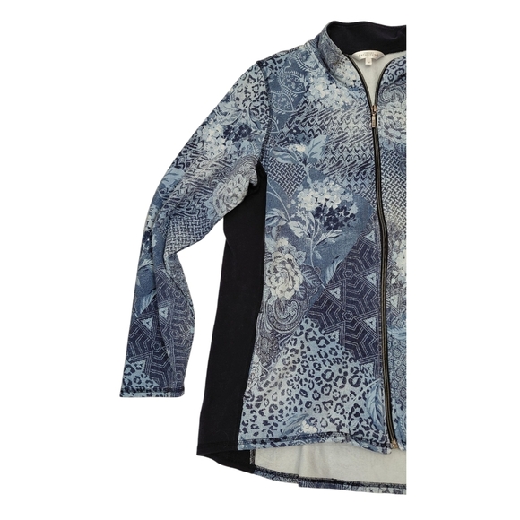 Northern Reflections Women's Blue and Black Patterned Ski Jacket - Picture 4 of 8